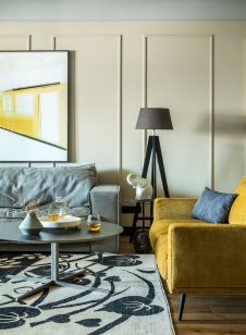 Фото интерьера гостиной квартиры в американском стиле