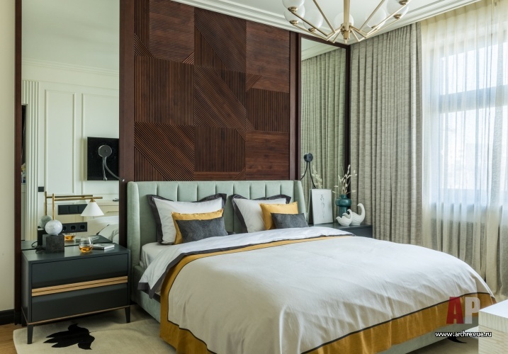 Фото интерьера спальни квартиры в американском стиле