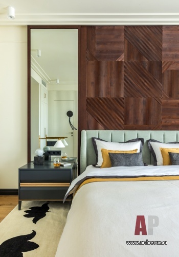 Фото интерьера спальни квартиры в американском стиле