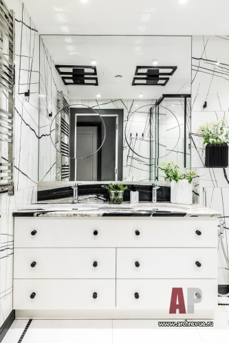 Фото интерьера санузла квартиры в американском стиле