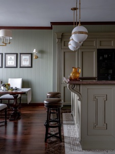 Фото интерьера столовой квартиры в американском стиле