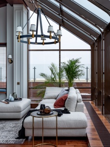 Фото интерьера зоны отдыха квартиры в американском стиле