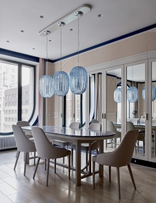 Фото интерьера столовой квартиры в стиле фьюжн