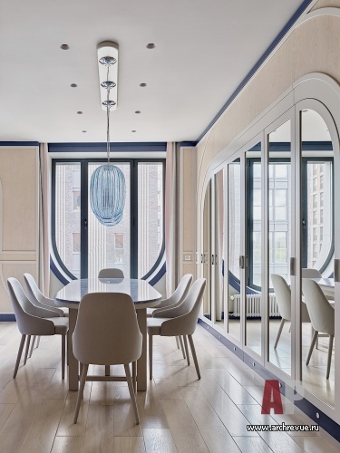 Фото интерьера столовой квартиры в стиле фьюжн