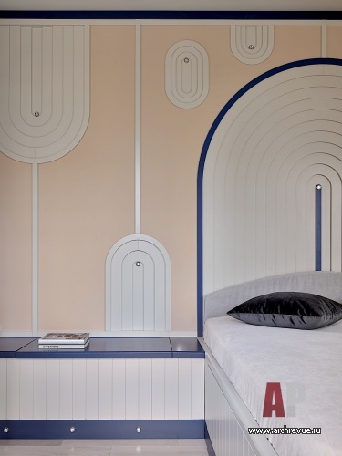 Фото интерьера спальни квартиры в стиле фьюжн