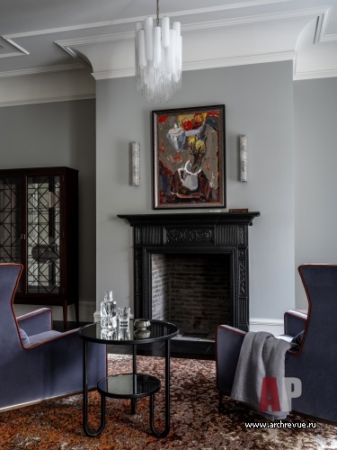 Фото интерьера спальни дома в стиле неоклассика