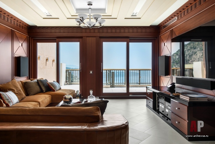 Фото интерьера зоны отдыха пентхауса в стиле ар-деко