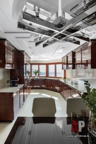 Фото интерьера кухни пентхауса в стиле ар-деко