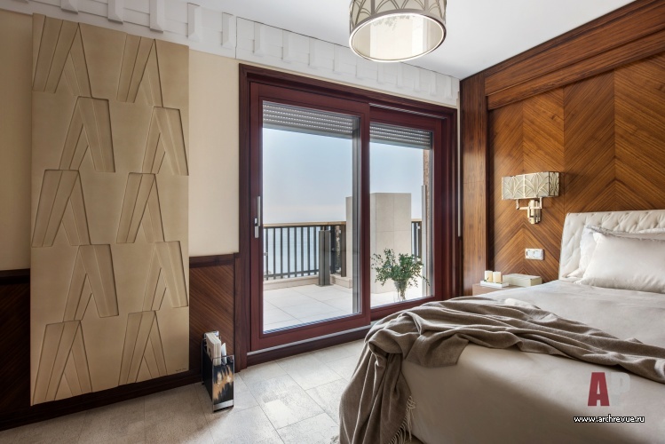 Фото интерьера гостевой пентхауса в стиле ар-деко