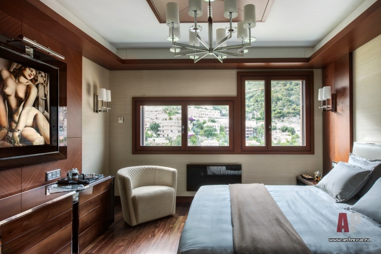 Фото интерьера гостевой пентхауса в стиле ар-деко