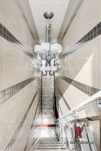 Фото интерьера лестницы пентхауса в стиле ар-деко