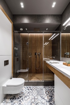 Фото интерьера санузла квартиры в скандинавском стиле