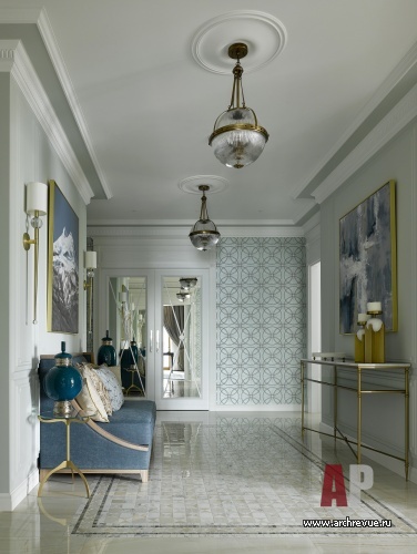 Фото интерьера входной зоны квартиры в американском стиле