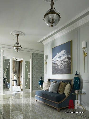 Фото интерьера входной зоны квартиры в американском стиле