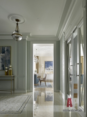 Фото интерьера входной зоны квартиры в американском стиле