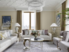 Фото интерьера гостиной квартиры в американском стиле