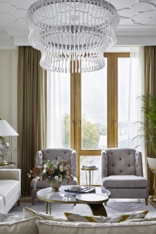 Фото интерьера гостиной квартиры в американском стиле