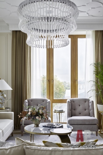 Фото интерьера гостиной квартиры в американском стиле