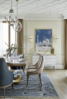 Фото интерьера столовой квартиры в американском стиле