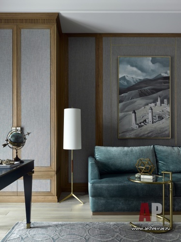 Фото интерьера кабинета квартиры в американском стиле