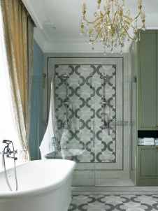 Фото интерьера санузла квартиры в американском стиле