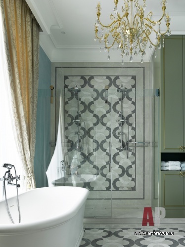 Фото интерьера санузла квартиры в американском стиле