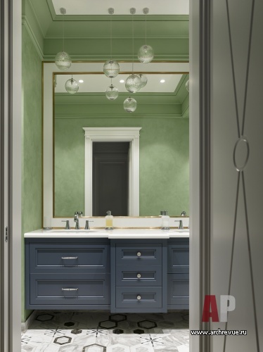 Фото интерьера санузла квартиры в американском стиле