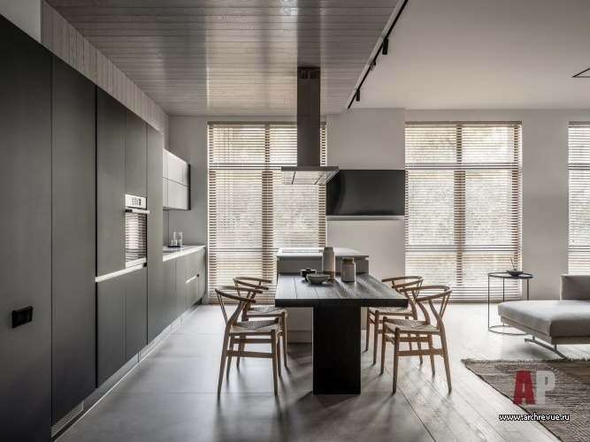 Фото интерьера столовой квартиры в стиле минимализм