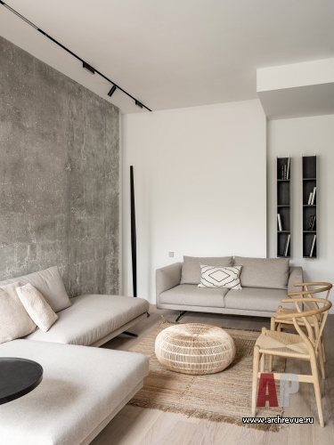 Фото интерьера зоны отдыха квартиры в стиле минимализм