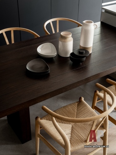 Фото интерьера столовой квартиры в стиле минимализм