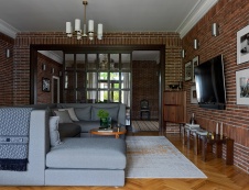 Фото интерьера гостиной дома в стиле фьюжн