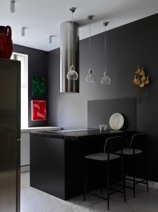 Фото интерьера кухни дома в стиле фьюжн