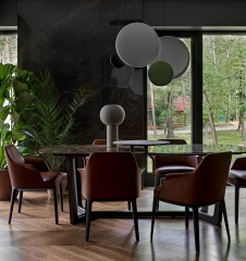 Фото интерьера столовой квартиры в стиле эко