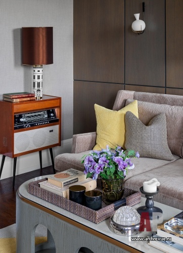 Фото интерьера гостиной квартиры в стиле фьюжн