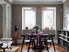 Фото интерьера столовой квартиры в стиле фьюжн