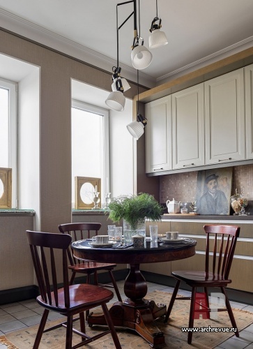 Фото интерьера кухни квартиры в стиле фьюжн