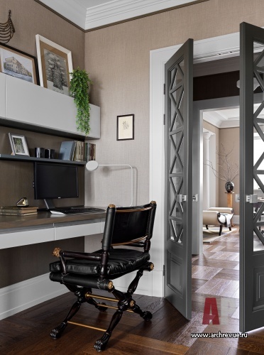 Фото интерьера кабинета квартиры в стиле фьюжн