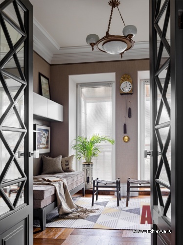 Фото интерьера кабинета квартиры в стиле фьюжн