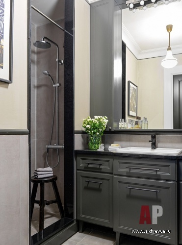 Фото интерьера санузла квартиры в стиле фьюжн