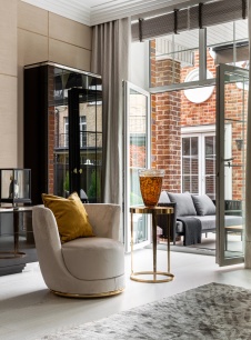 Фото интерьера гостиной таунхауса в стиле ар-деко