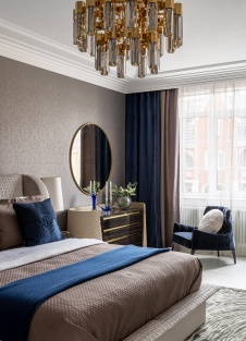 Фото интерьера спальни таунхауса в стиле ар-деко