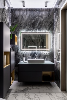 Фото интерьера санузла таунхауса в стиле ар-деко