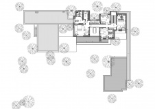 Планировка 2 этажа 2-х этажной современной виллы в Подмосковье.