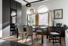 Фото интерьера столовой квартиры в стиле фьюжн