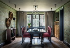 Фото интерьера столовой в стиле фьюжн