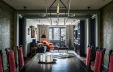 Фото интерьера гостиной в стиле фьюжн