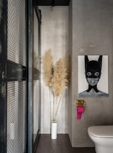 Фото интерьера гостевого санузла квартиры в стиле лофт