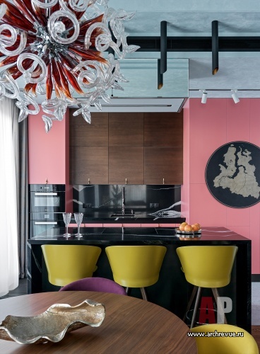 Фото интерьера столовой квартиры в стиле фьюжн