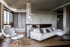 Фото интерьера гостиной квартиры в стиле минимализм