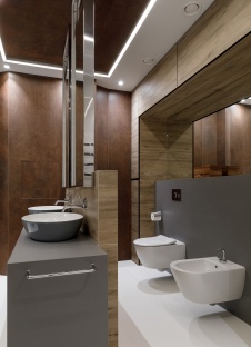 Фото интерьера санузла квартиры в стиле минимализм